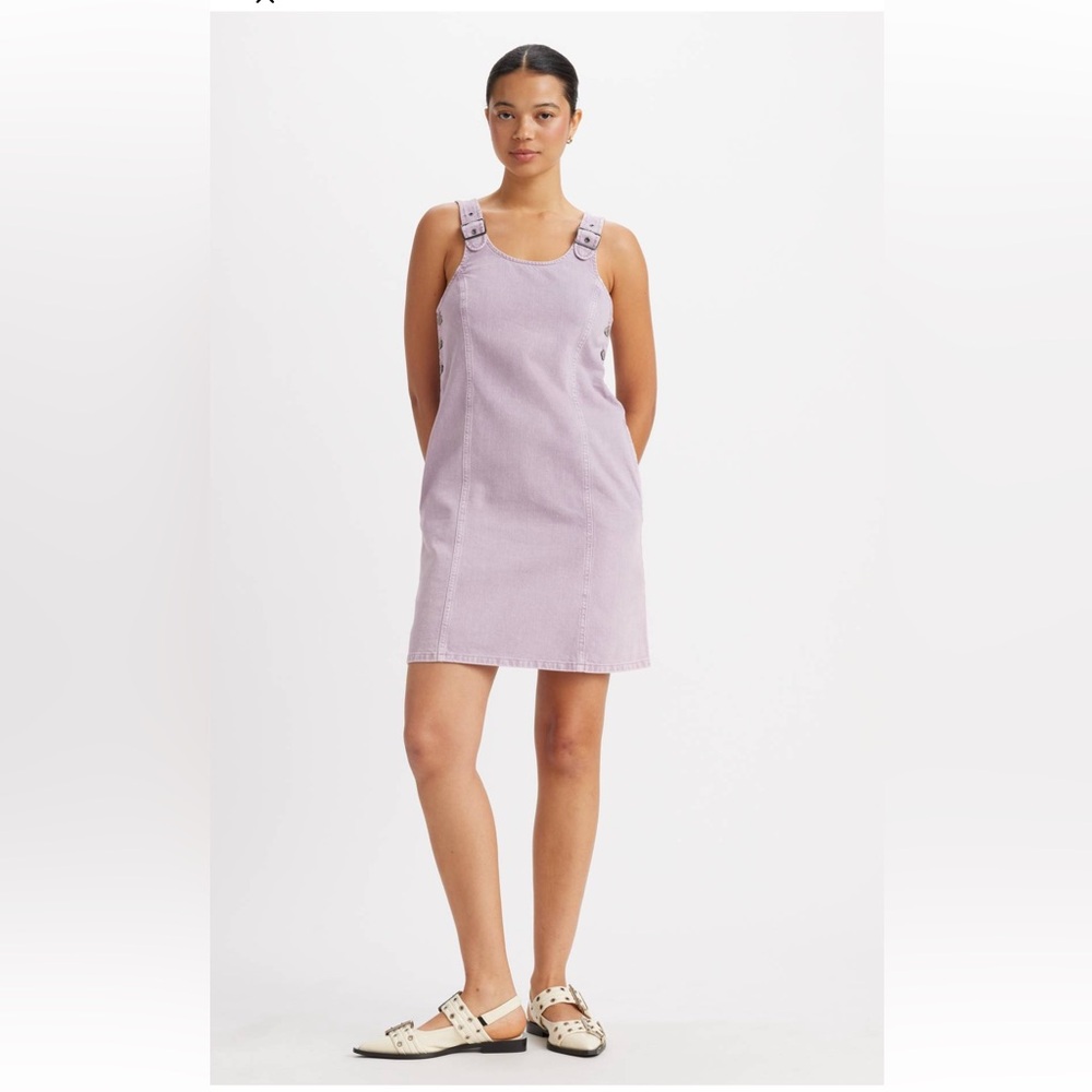 NWOT!! Levi’s Aly Denim Jumper Dress - Color: Lavender-Purple